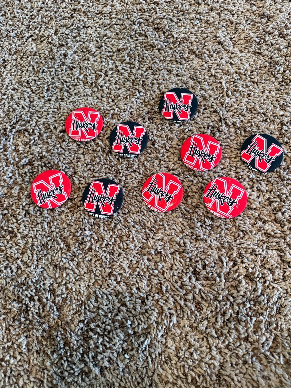 9 Nebraska husker pins/buttons